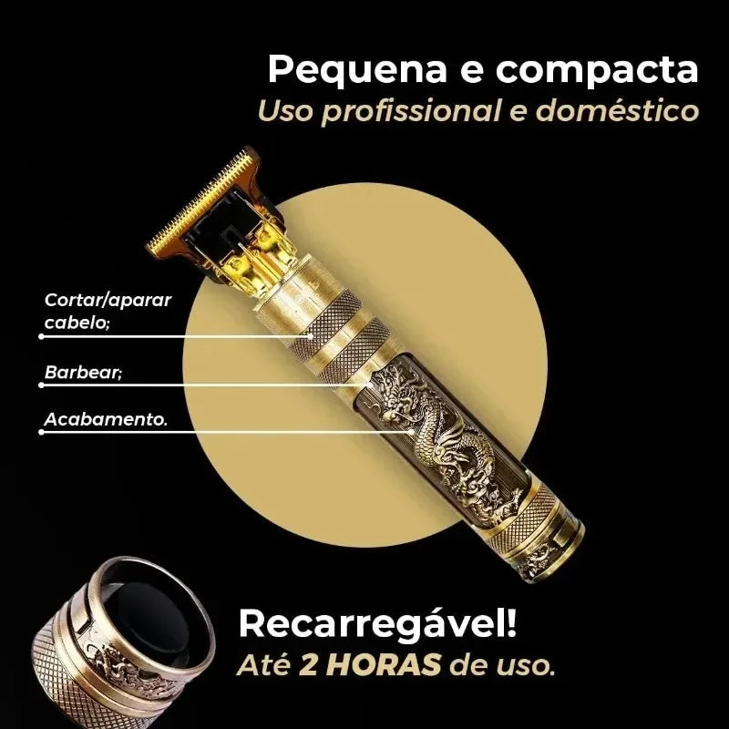 Barbeador Sem Fio Profissional: Aparador Portátil para Cortes e Acabamentos Precisos de Cabelo e Barba - Envio Para Todo Brasil!