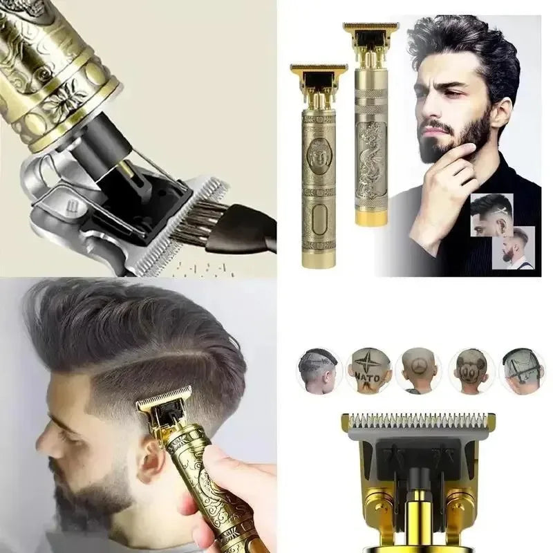 Barbeador Sem Fio Profissional: Aparador Portátil para Cortes e Acabamentos Precisos de Cabelo e Barba - Envio Para Todo Brasil!